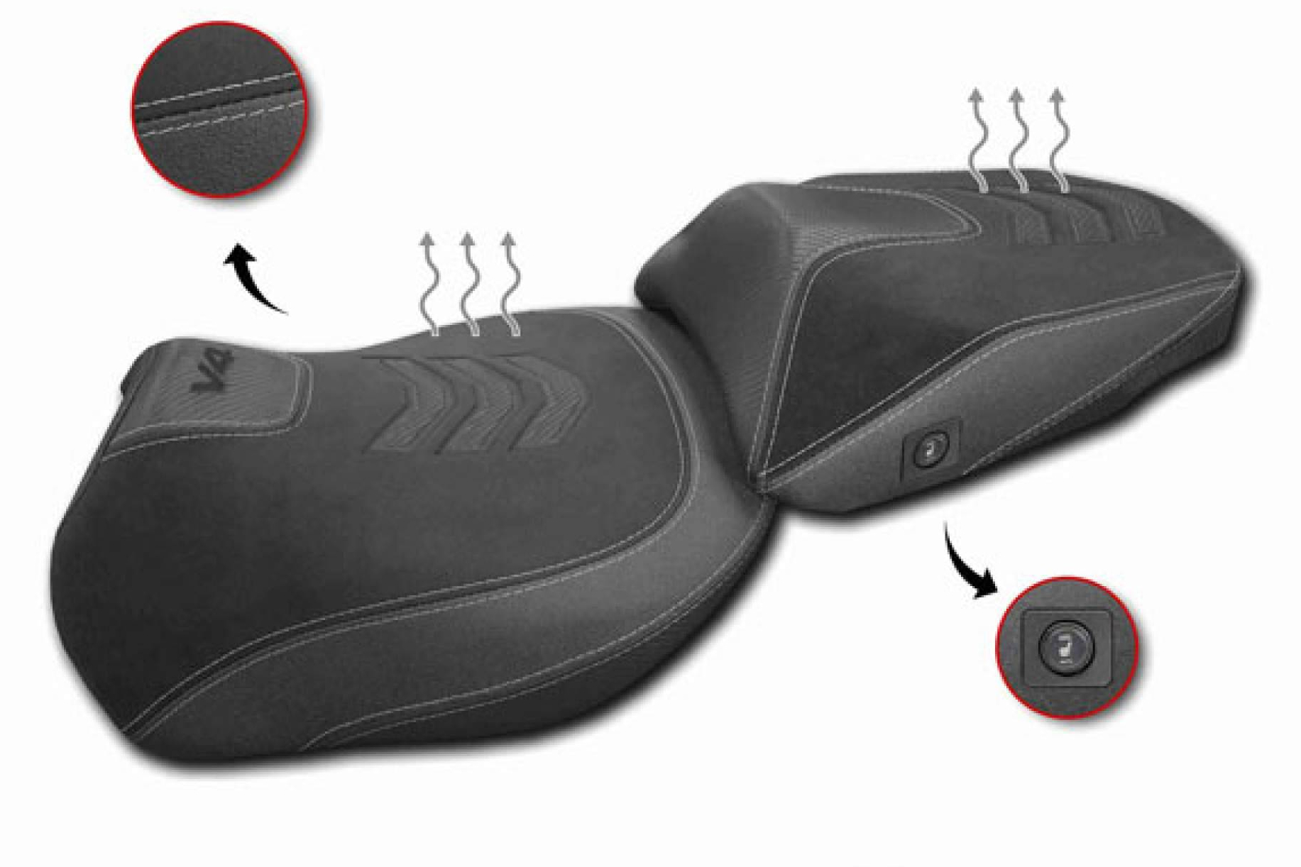 Asiento calefactable para Ducati Multistrada V4; una mejora enfocada en confort y uso todo el año