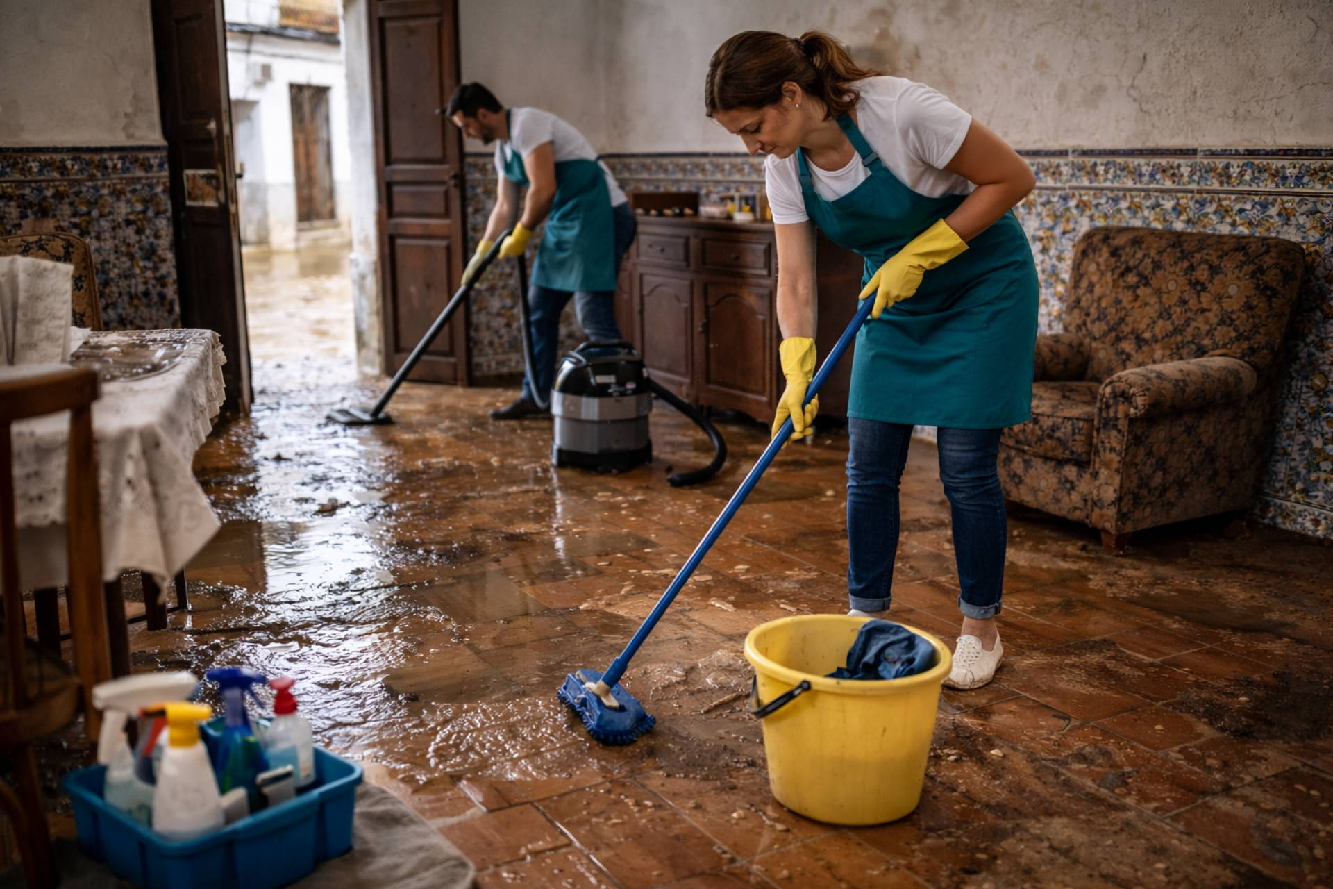 Taskia facilita la contratación de albañilería, pintura y limpieza tras el temporal