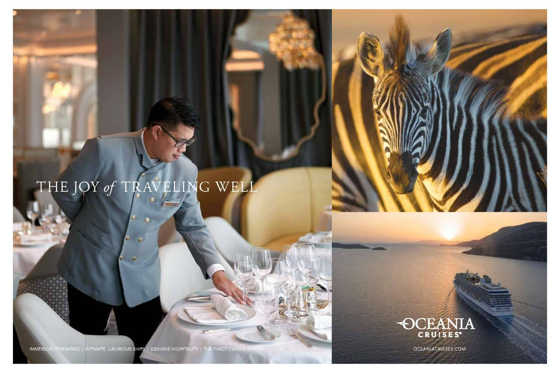 Oceania Cruises presenta “The Joy of Traveling Well”, una nueva etapa en su identidad de marca