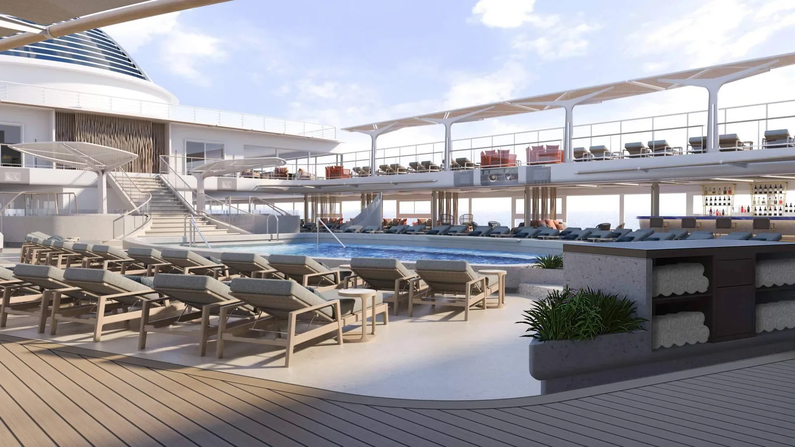 Regent Seven Seas Cruises® eleva el lujo activo con la nueva cubierta Solara Sports a bordo del Seven Seas Prestige™